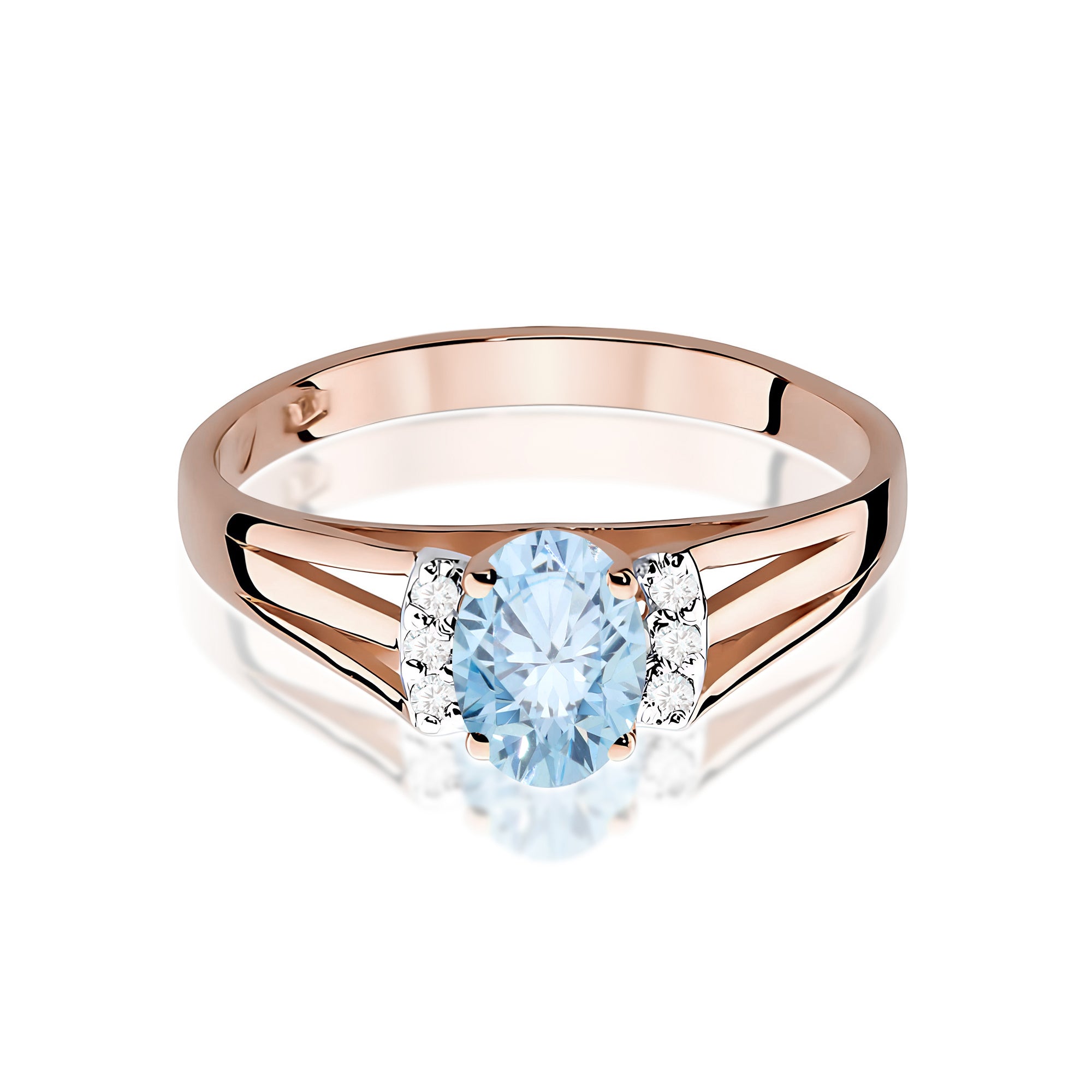 Inel Aur 14K cu Diamante de Laborator 0.55 ct