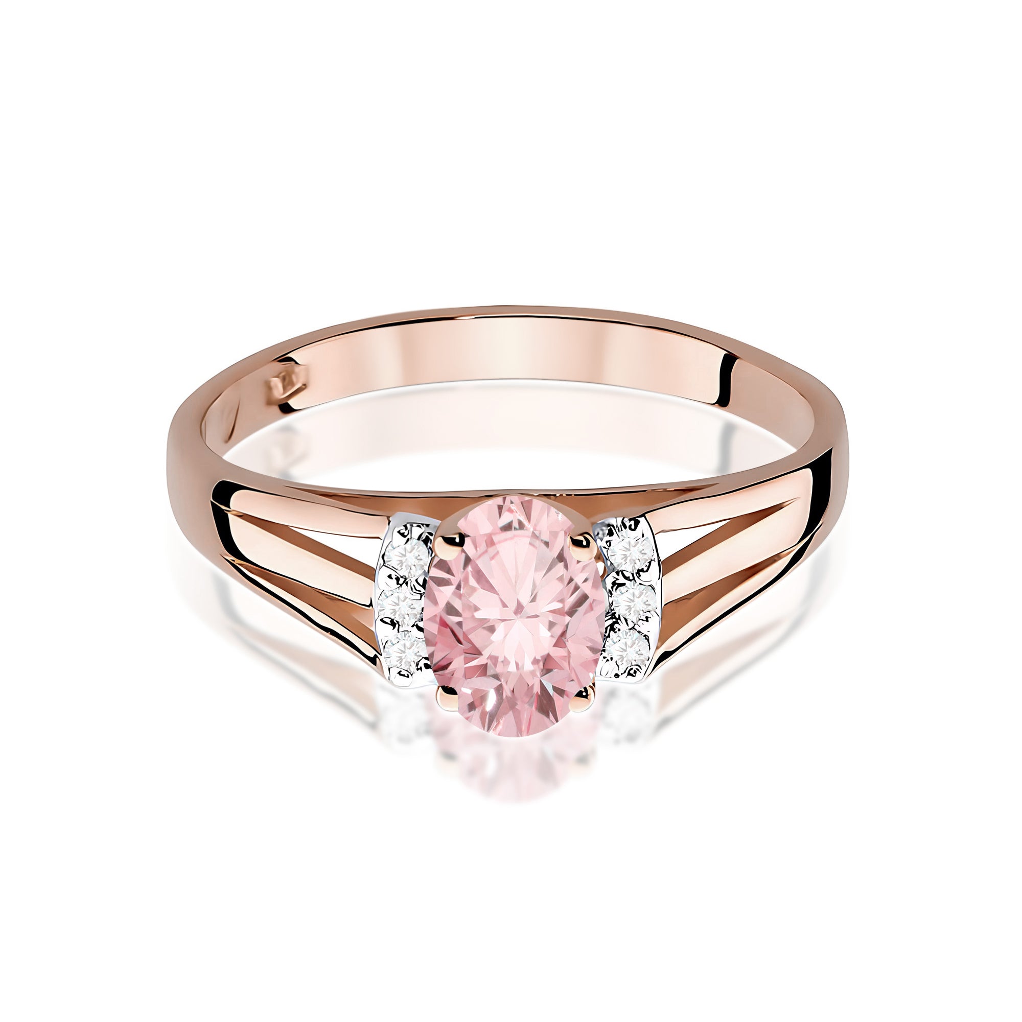 Inel Aur 14K cu Diamante de Laborator 0.55 ct