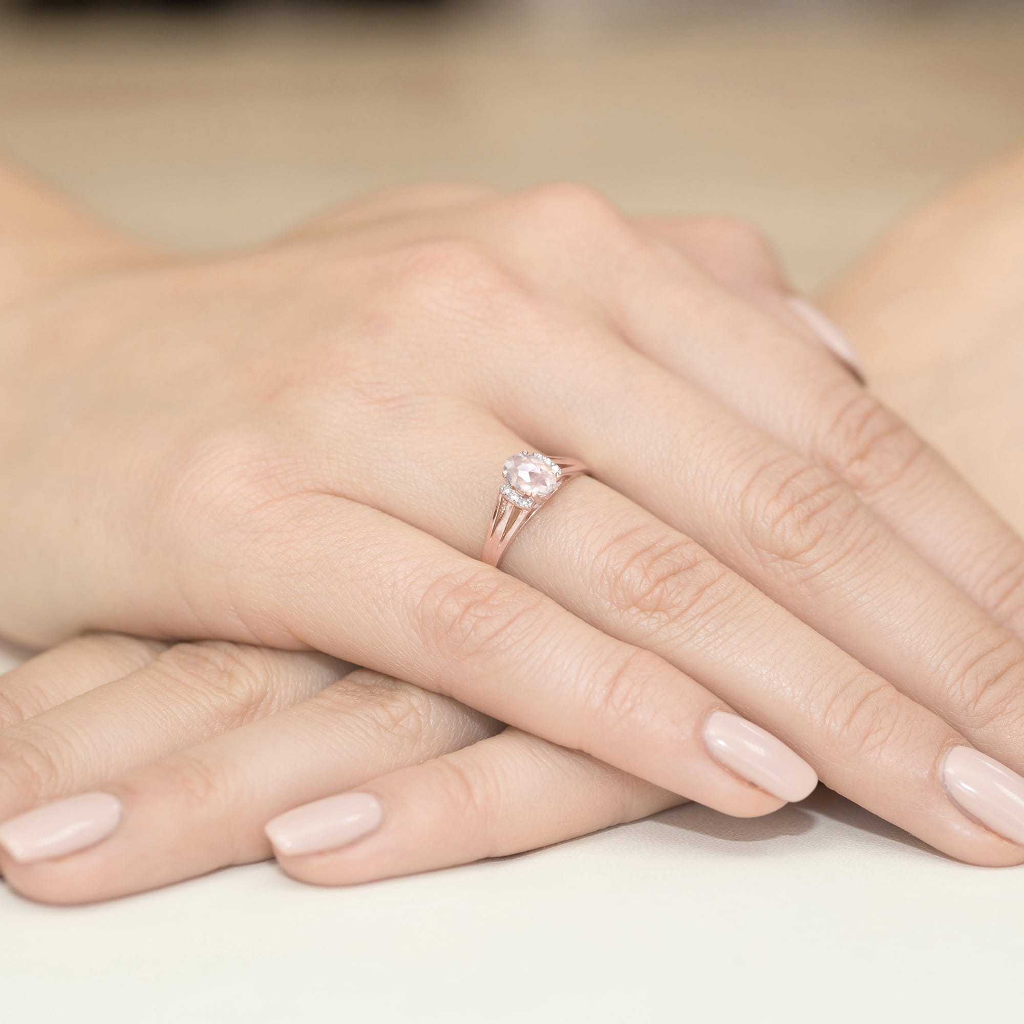 Inel Aur 14K Diamant Cultivat în Laborator 0,40ct Oval W0005