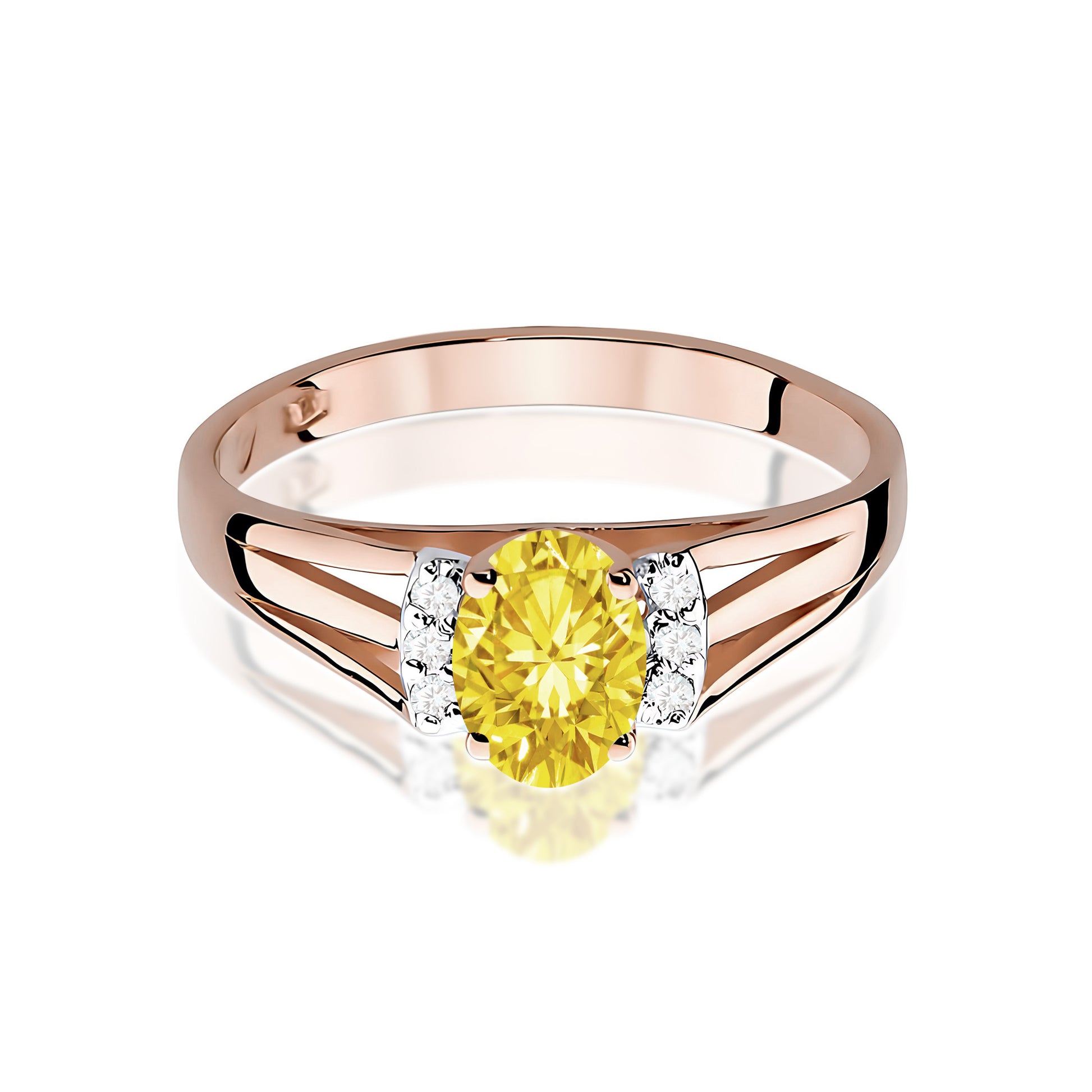 Inel Aur 14K cu Diamante de Laborator 0.55 ct