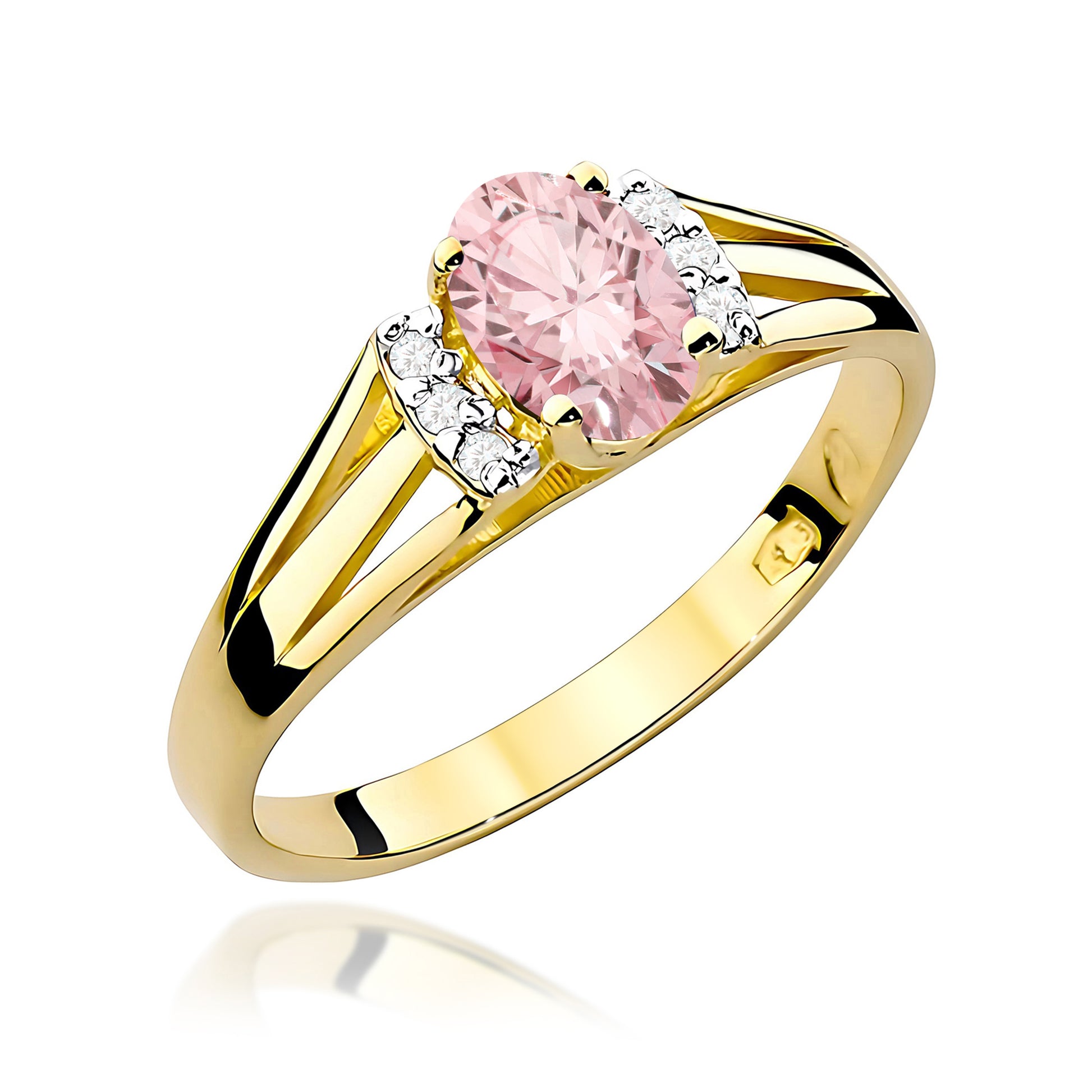 Inel Aur 14K cu Diamante de Laborator 0.55 ct