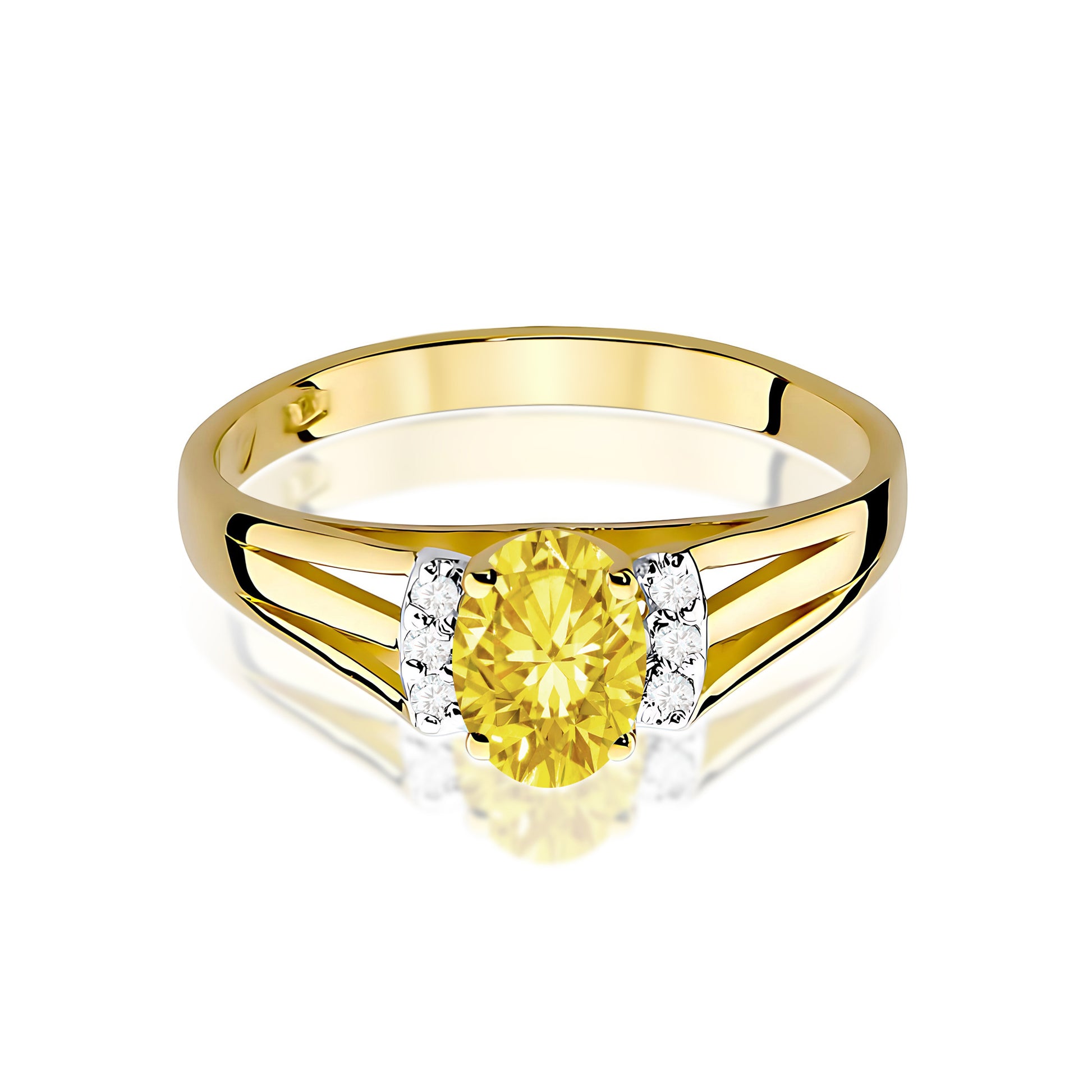 Inel Aur 14K cu Diamante de Laborator 0.55 ct