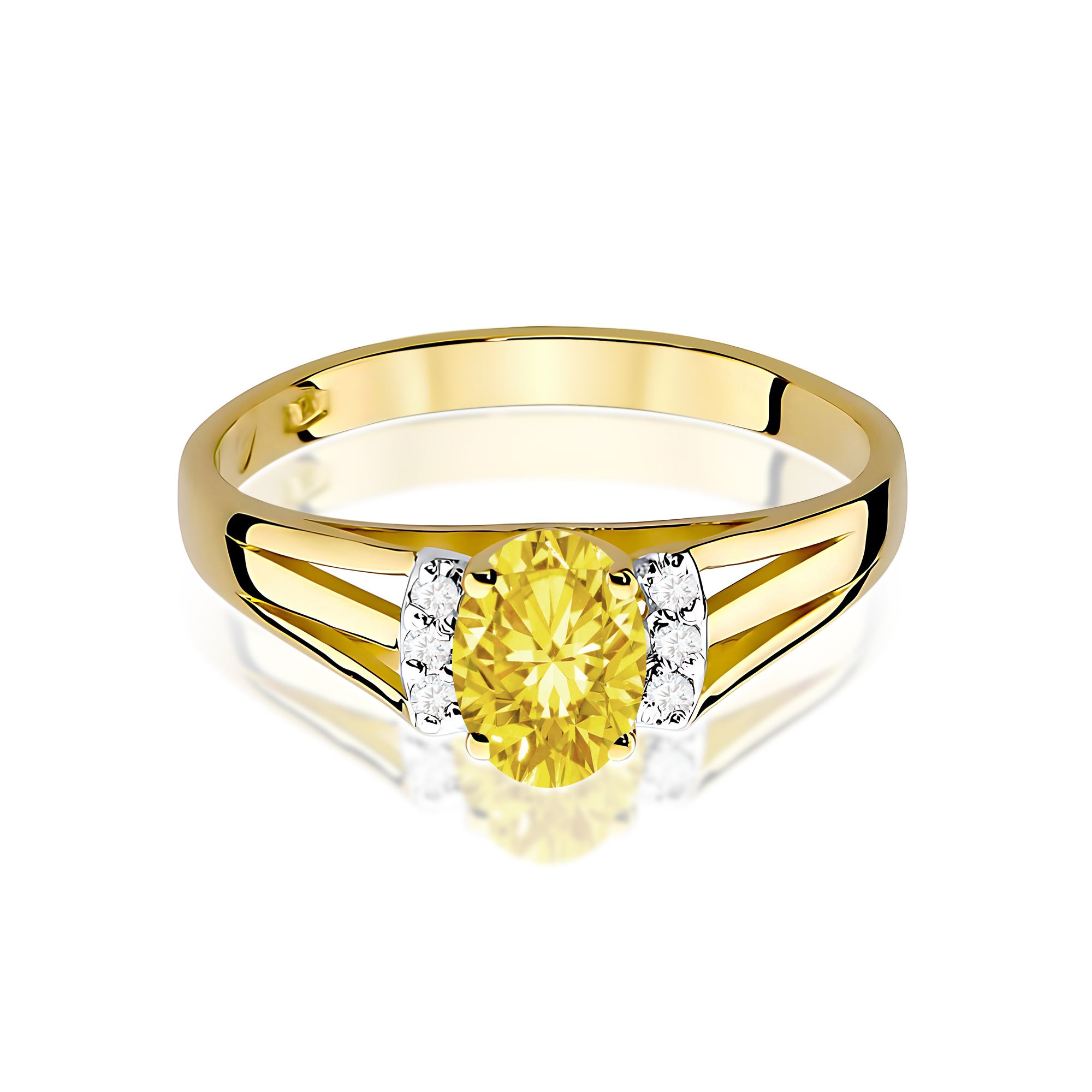 Inel Aur 14K cu Diamante de Laborator 0.55 ct