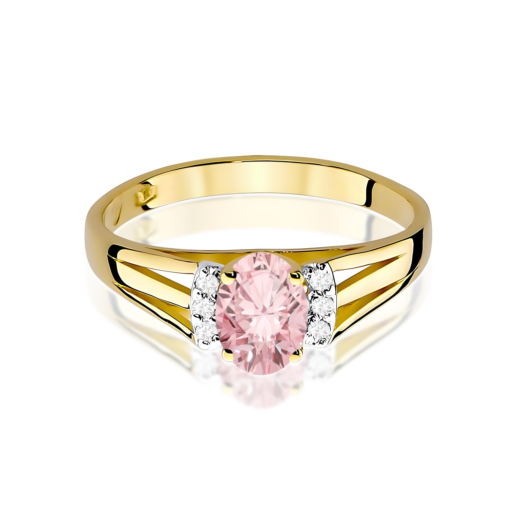 Inel Aur 9K cu Diamante de Laborator 0.55 ct