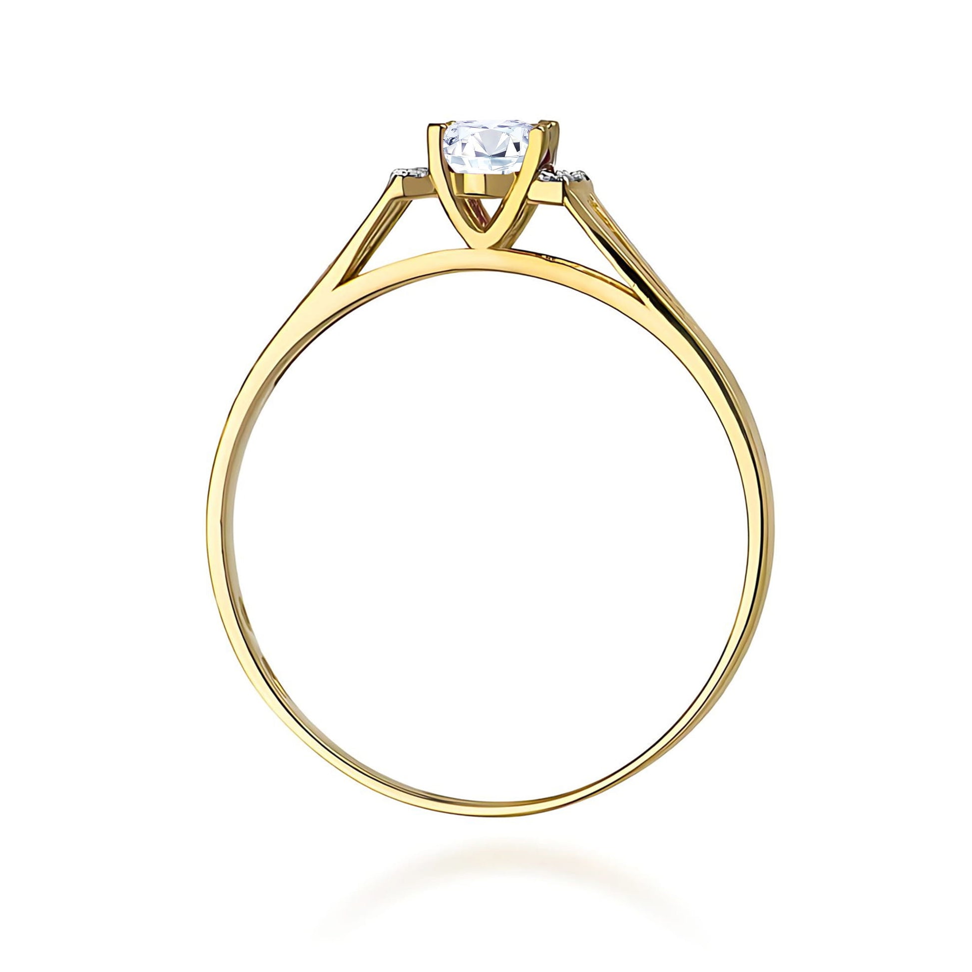 Inel Aur 9K cu Diamante de Laborator 0.45 ct