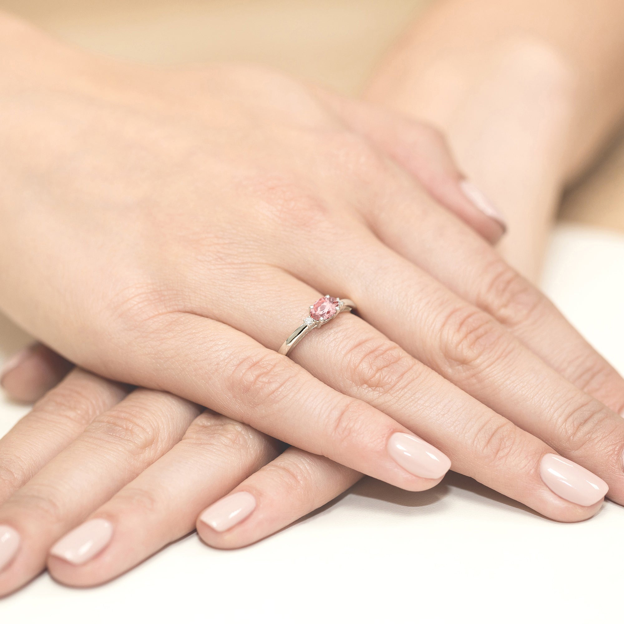 Inel Aur 9K cu Diamante de Laborator 0.53 ct