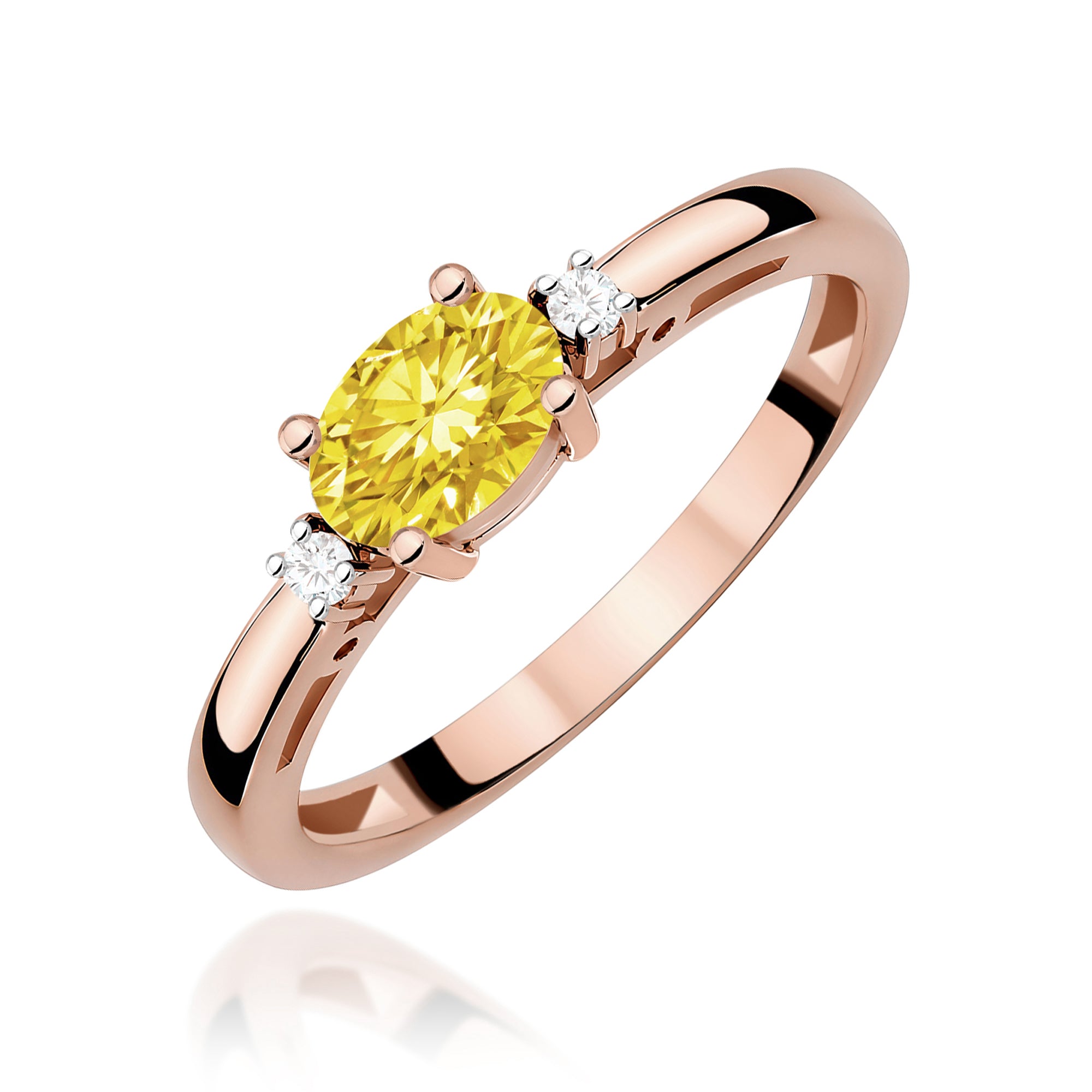 Inel Aur 14K cu Diamante de Laborator 0.53 ct
