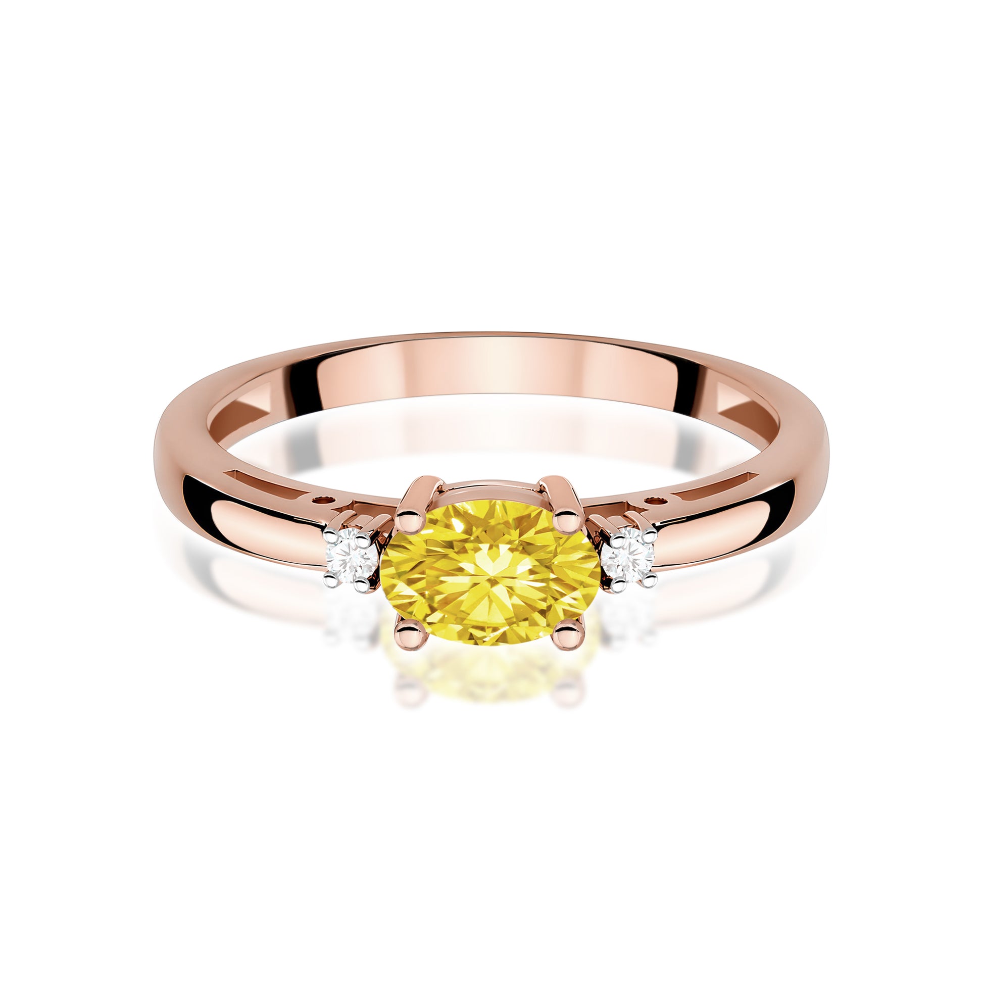 Inel Aur 14K cu Diamante de Laborator 0.53 ct