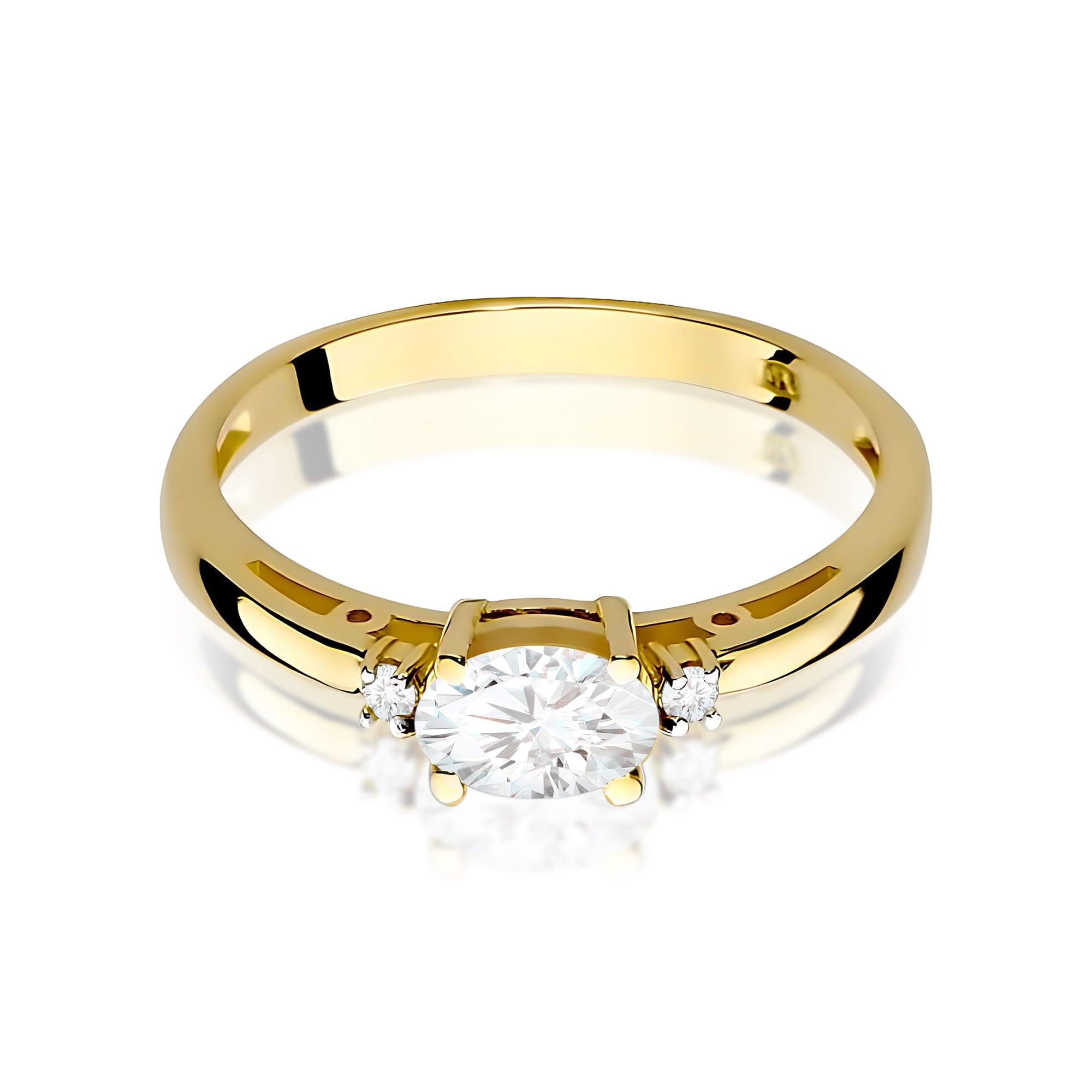 Inel Aur 9K cu Diamante de Laborator 0.43 ct