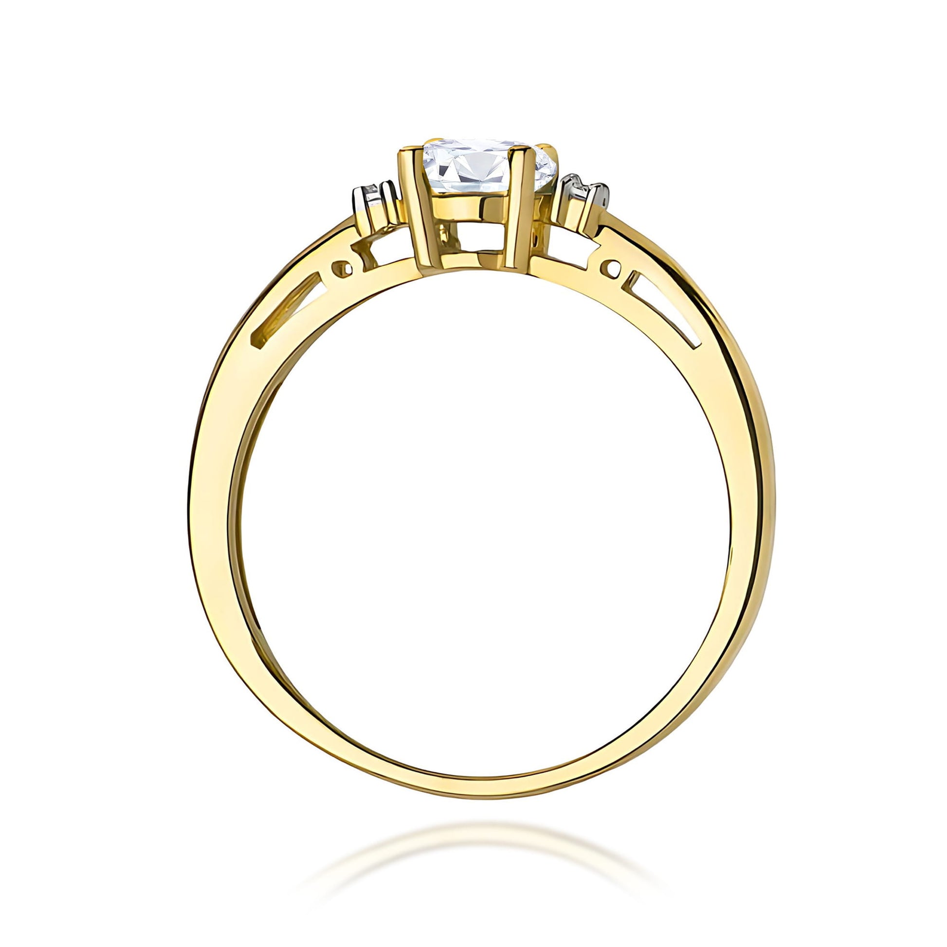 Inel Aur 9K cu Diamante de Laborator 0.43 ct