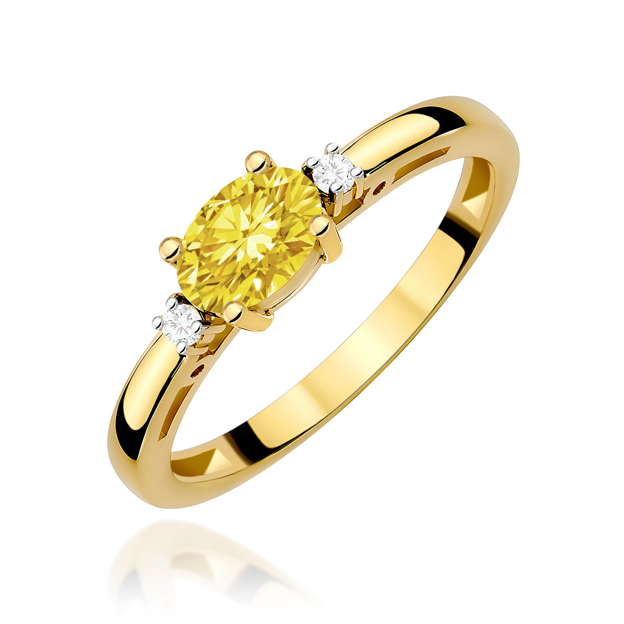 Inel Aur 9K cu Diamante de Laborator 0.53 ct