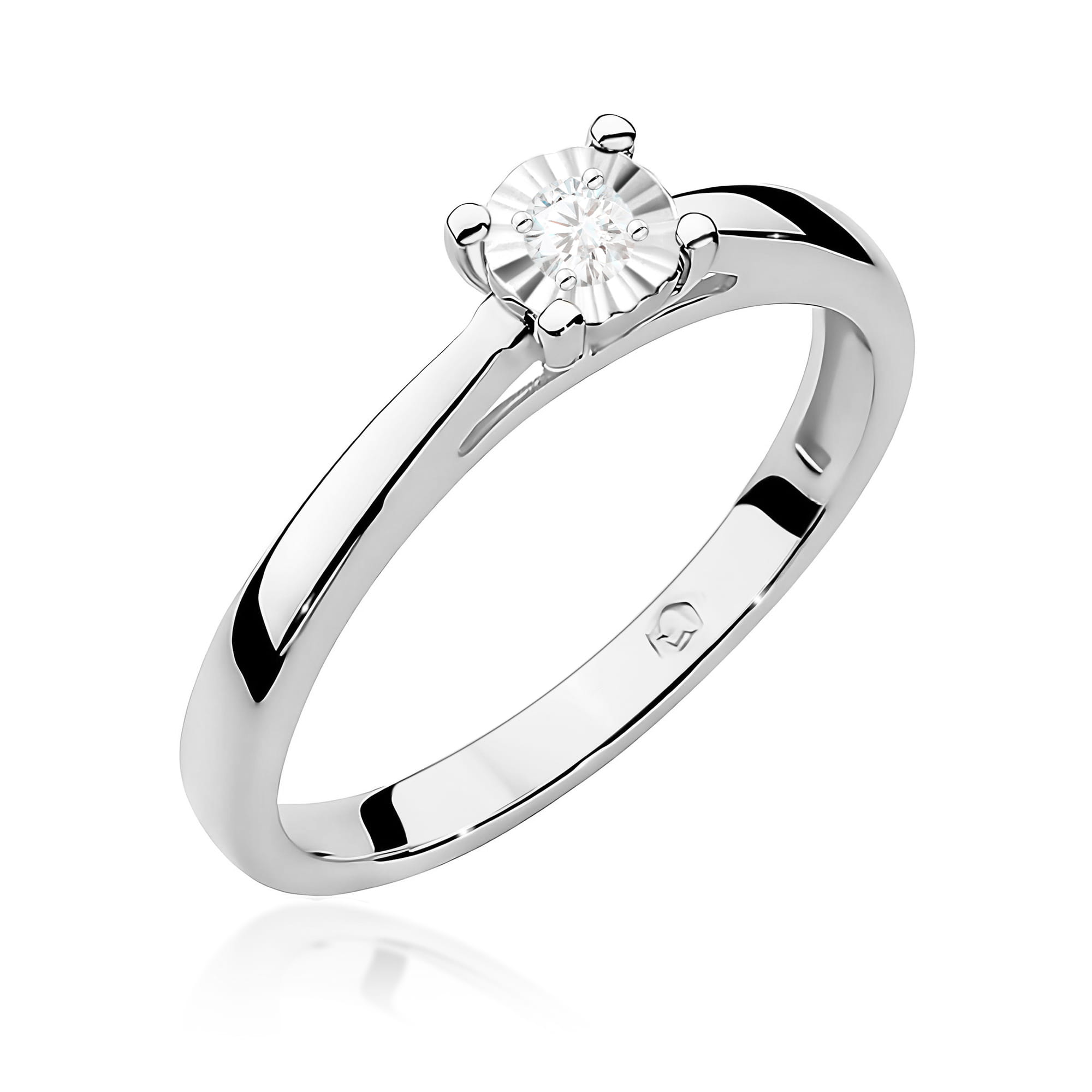 Inel Aur 9K cu Diamant de Laborator 0.08 ct