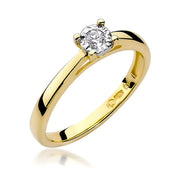 Inel Aur 14K W0007 Diamant Crescut în Laborator 0.08ct
