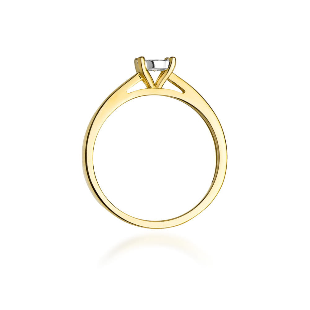 Inel Aur 14K W0007 Diamant Crescut în Laborator 0.08ct