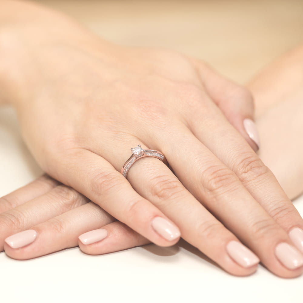 Inel Aur 14K W0009 Diamant Cultivat 0.30ct