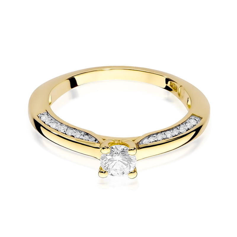 Inel Aur 9K cu Diamante Naturale 0.44 ct