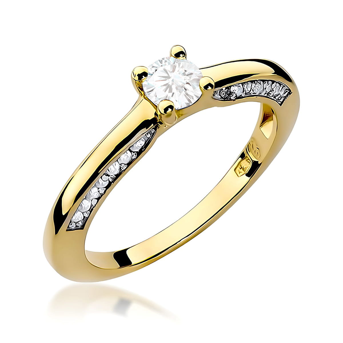 Inel Aur 9K cu Diamante de Laborator 0.44 ct