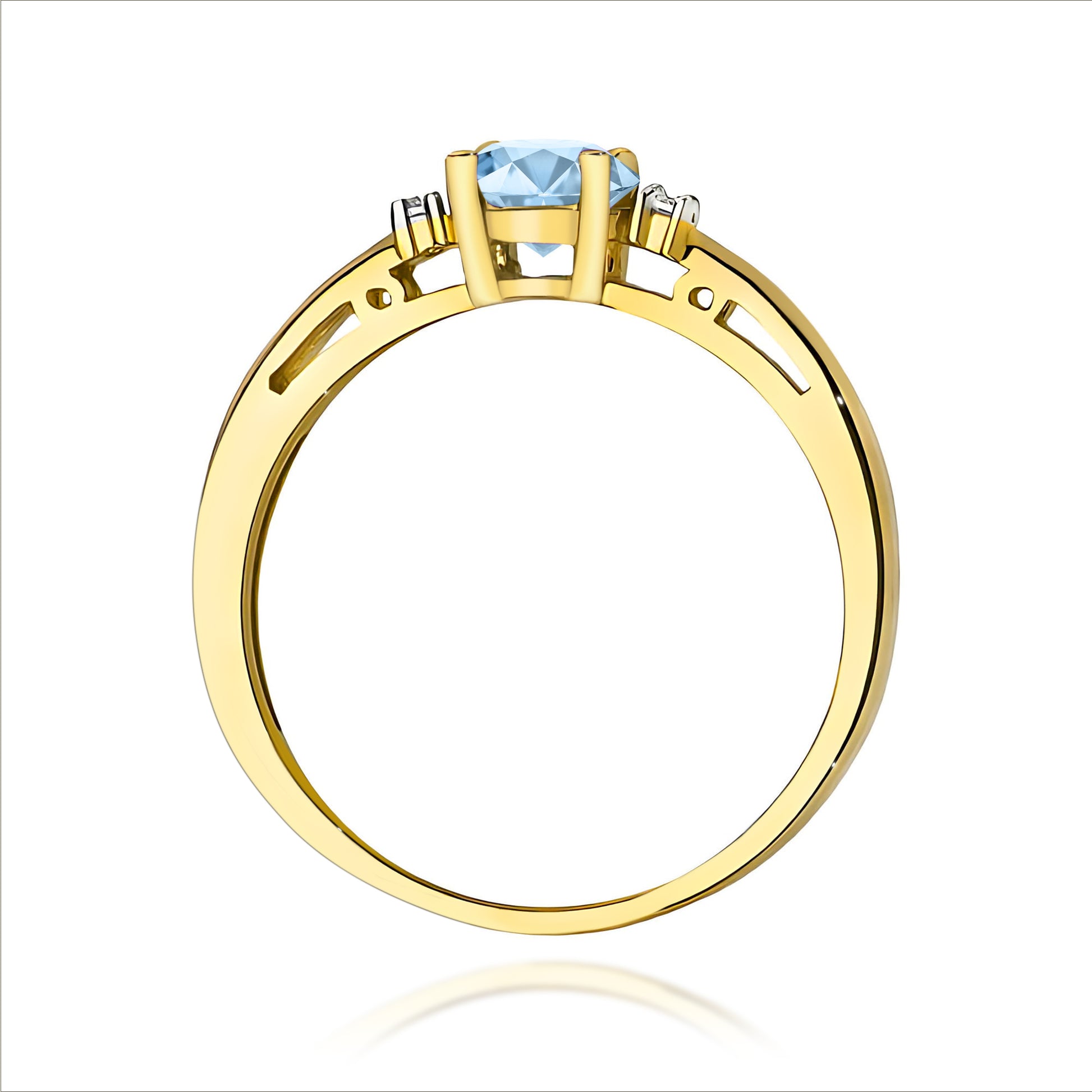 Inel Aur 9K cu Diamante de Laborator 0.53 ct