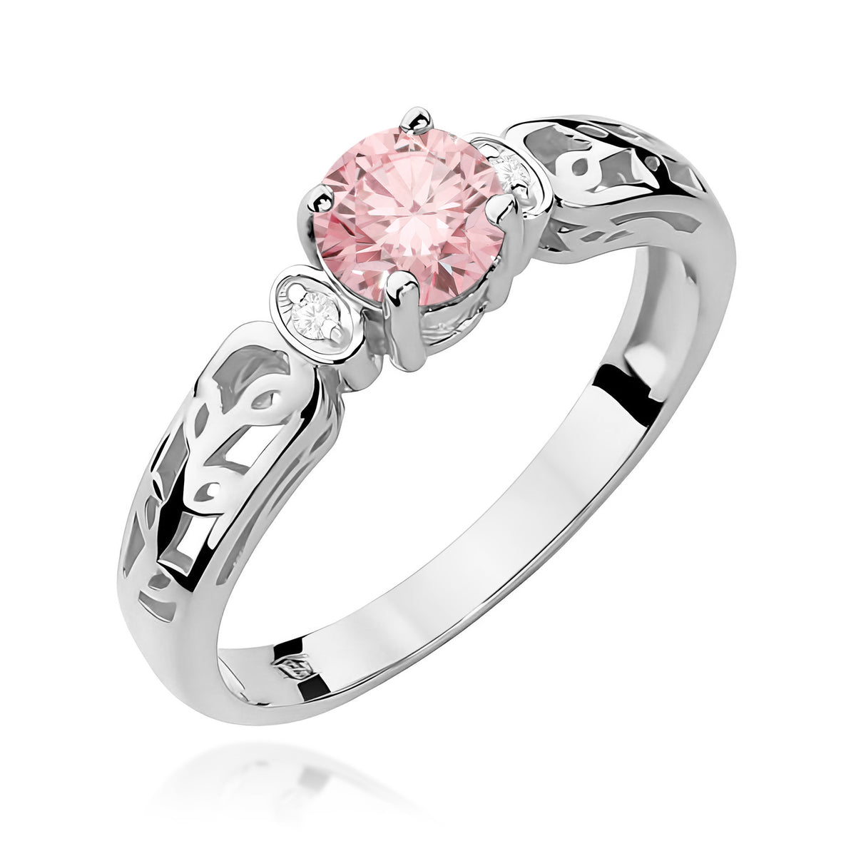 Inel Aur 14K cu Diamante Roz de Laborator 0.52 ct
