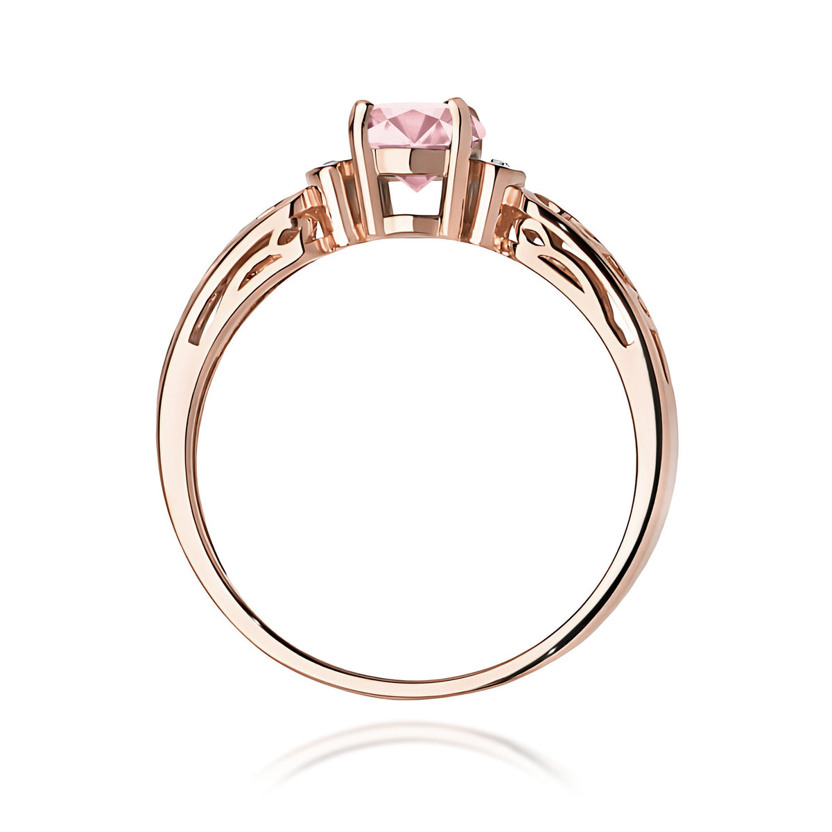 Inel Aur 14K cu Diamante Roz de Laborator 0.52 ct