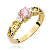 Inel Aur 14K cu Diamante Roz de Laborator 0.52 ct