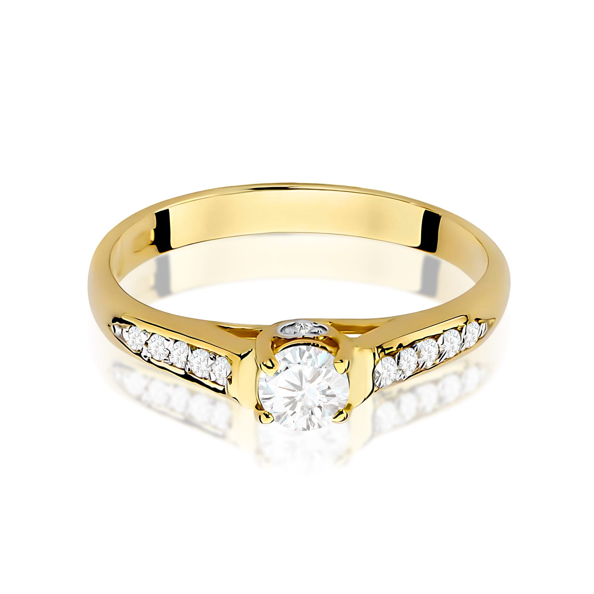 Inel Aur 9K cu Diamante Naturale 0.33 ct