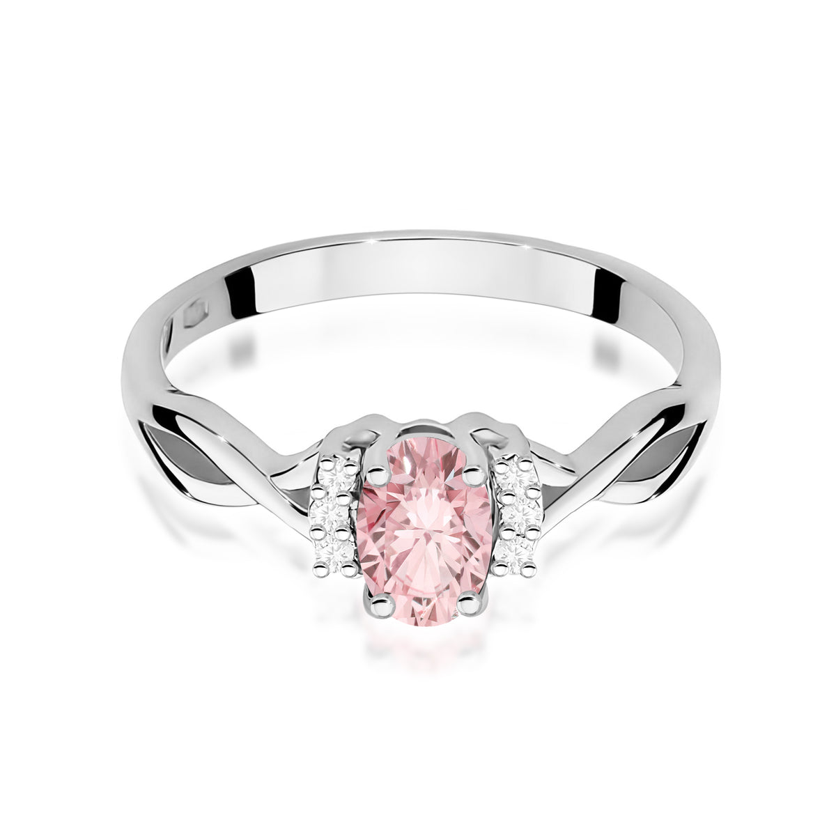 Inel Aur 9K cu Diamante Roz de Laborator 0.55 ct