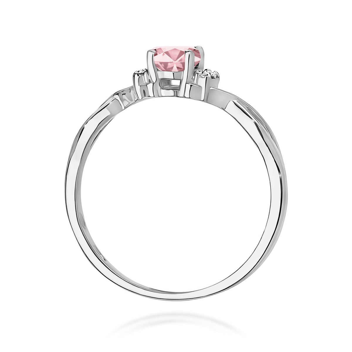 Inel Aur 9K cu Diamante Roz de Laborator 0.55 ct