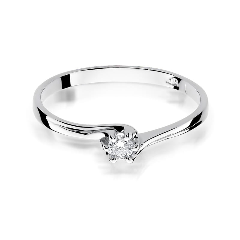 Inel Aur 9K cu Diamant Natural 0.10 ct