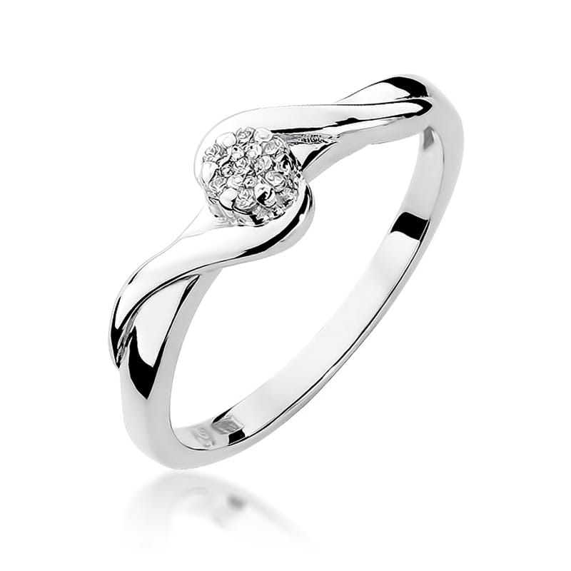 Inel Aur 9K cu Diamante Naturale 0.08 ct