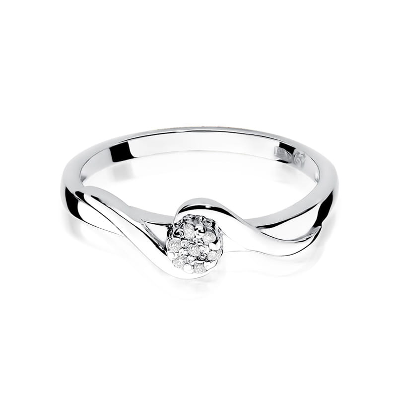 Inel Aur 9K cu Diamante Naturale 0.08 ct