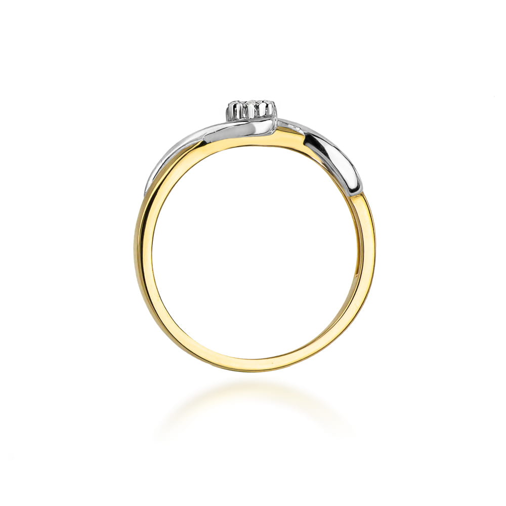 Inel Aur 9K cu Diamante Naturale 0.08 ct