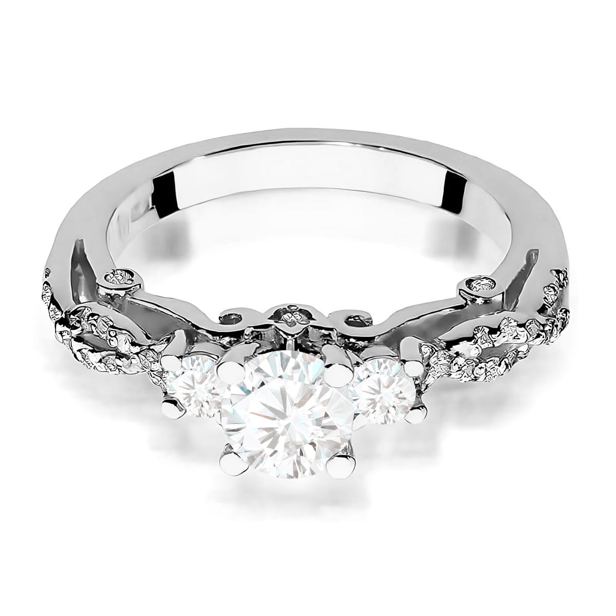 Inel Aur 9K cu Diamante de Laborator 0.84 ct