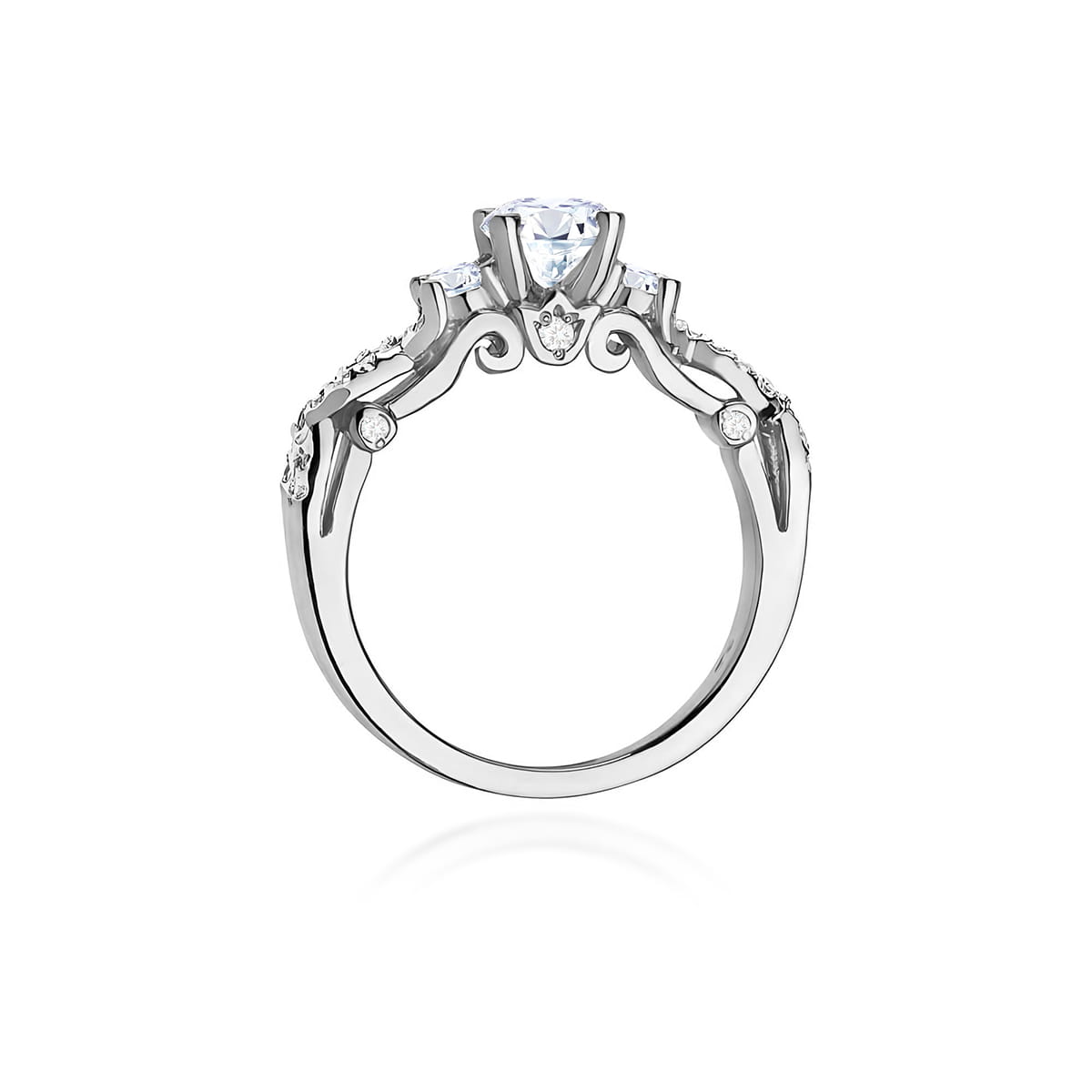 Inel Aur 9K cu Diamante de Laborator 1.04 ct
