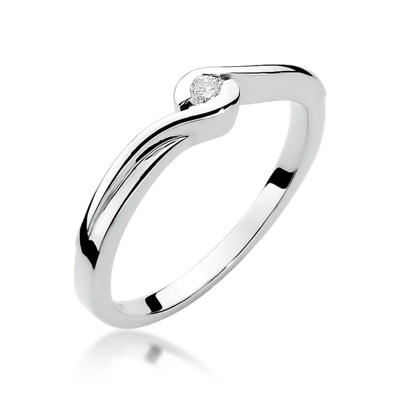 Inel Aur 9K cu Diamant Natural 0.05 ct