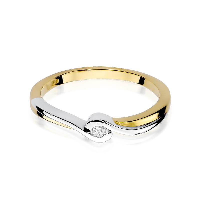 Inel Aur 9K cu Diamant Natural 0.05 ct
