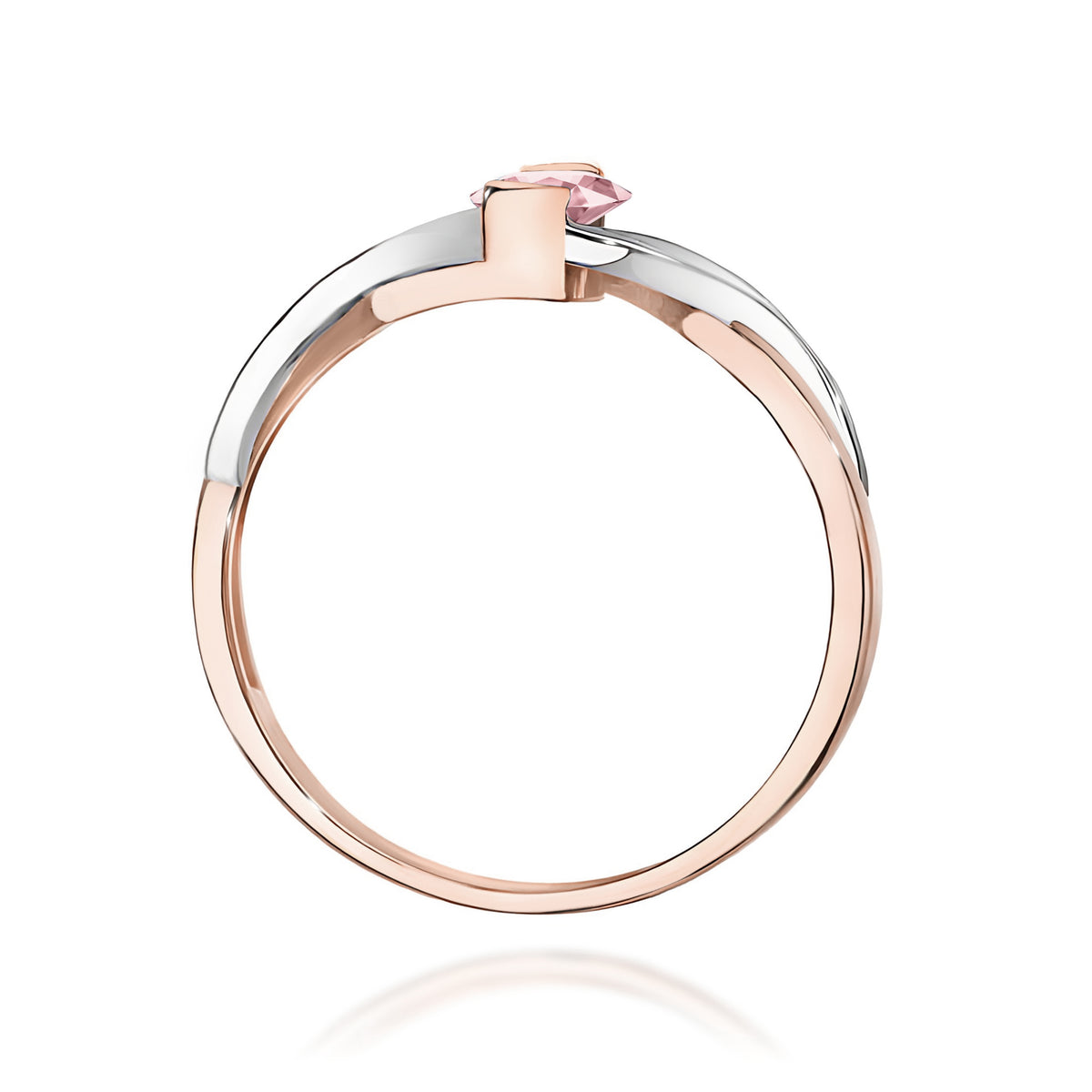 Inel Aur 14K cu Diamante Roz de Laborator 0.55 ct