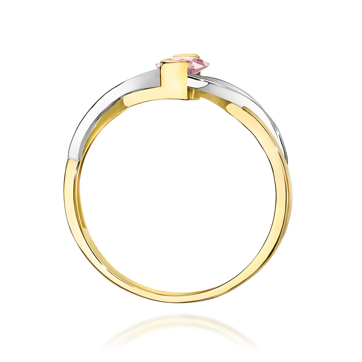Inel Aur 9K cu Diamante Roz de Laborator 0.55 ct