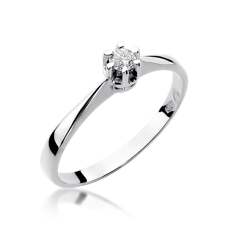 Inel Aur 9K cu Diamant Natural 0.10 ct