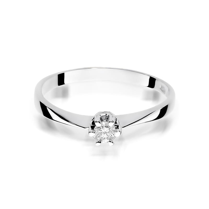 Inel Aur 9K cu Diamant Natural 0.10 ct