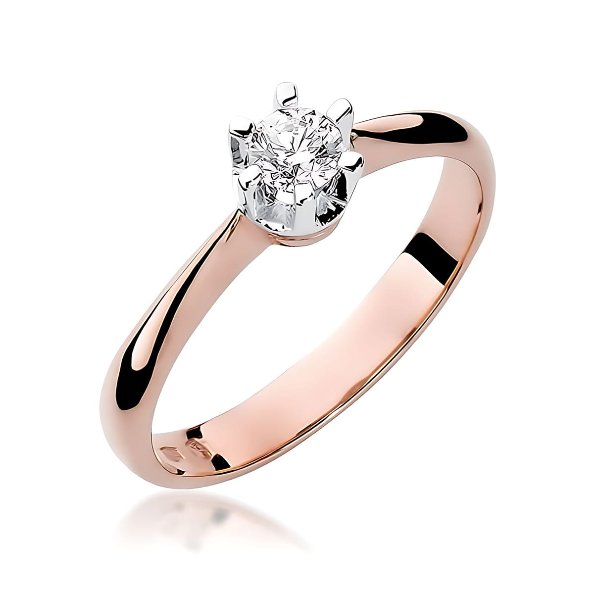 Inel Aur 14K W0036 Diamant Cultivat 0.25ct
