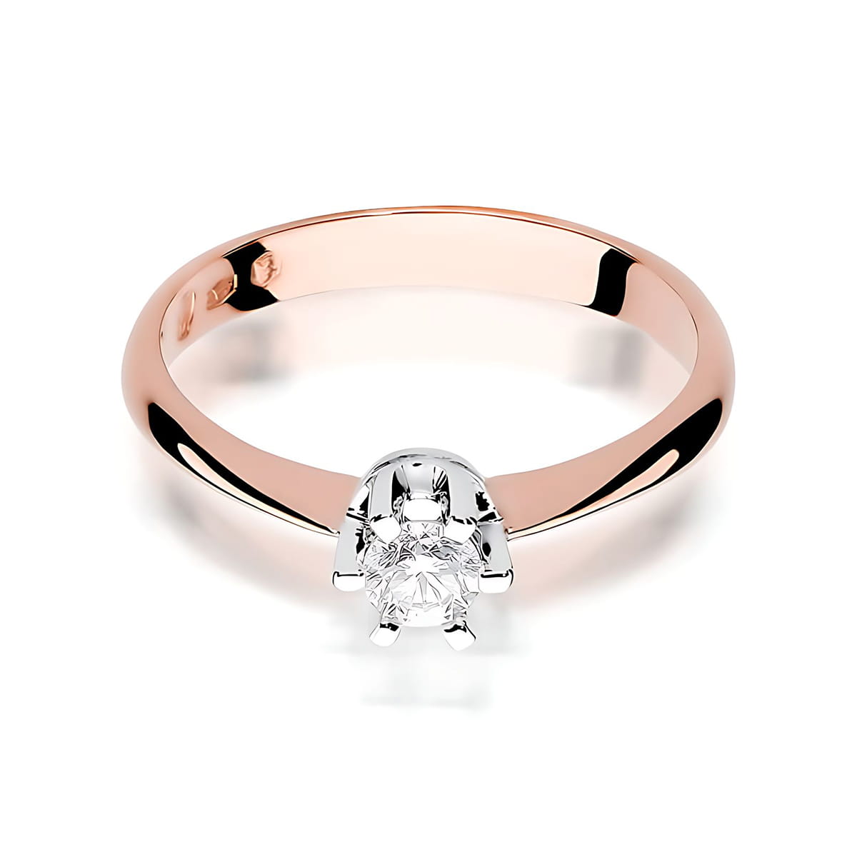 Inel Aur 14K W0036 Diamant Cultivat 0.25ct