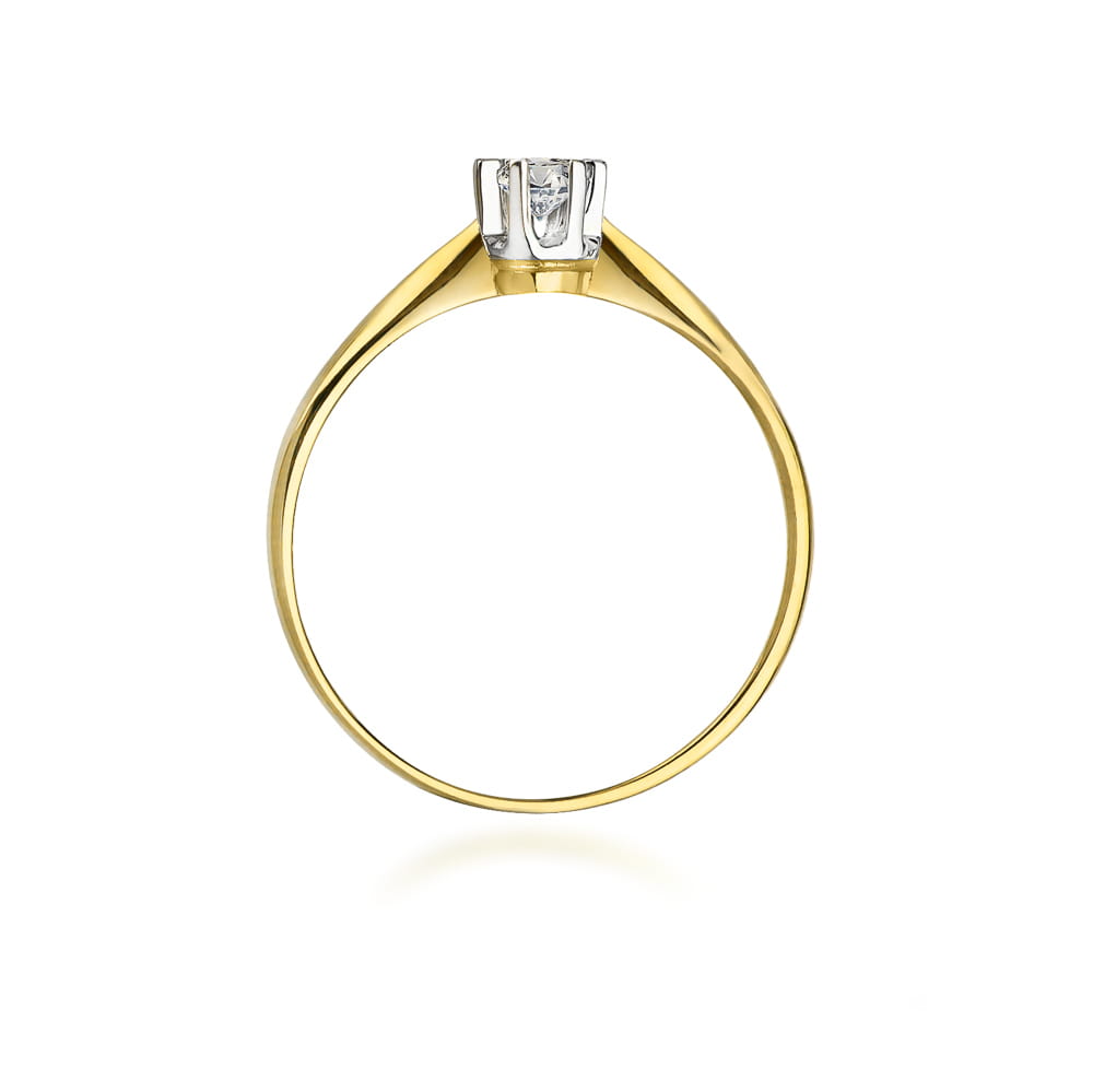 Inel Aur 9K cu Diamant Natural 0.10 ct