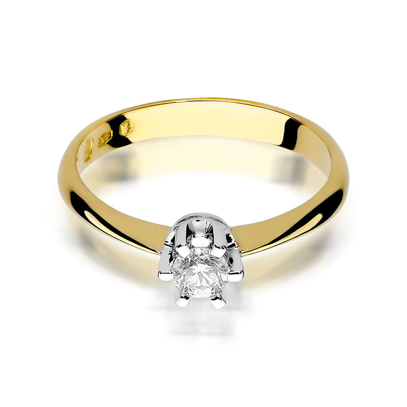Inel Aur 9K cu Diamant Natural 0.23 ct