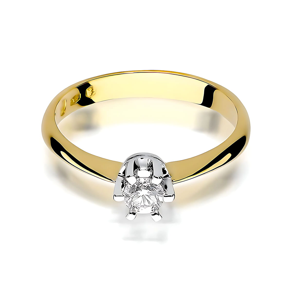 Inel Aur 9K cu Diamant de Laborator 0.25 ct