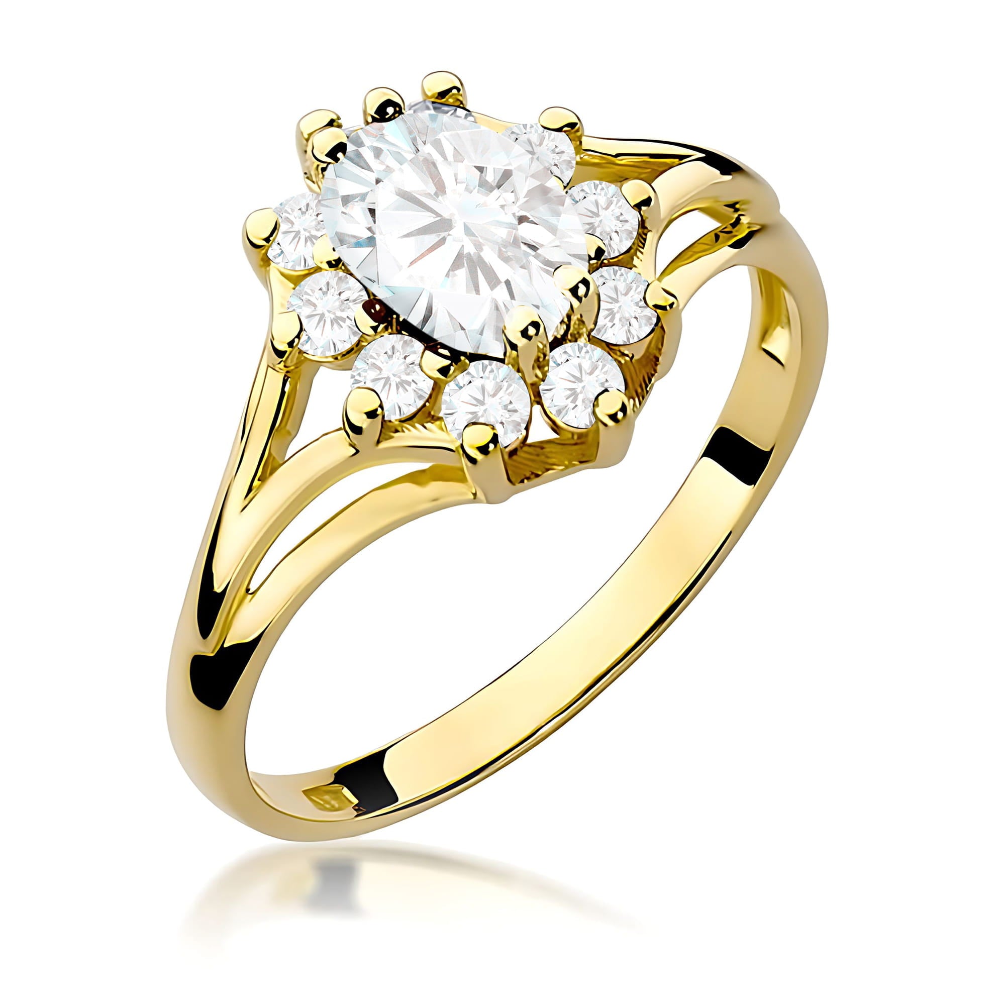 Inel Aur 9K cu Diamante de Laborator 1.00 ct