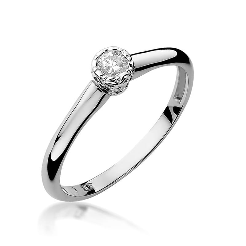 Inel Aur 9K cu Diamant Natural 0.13 ct