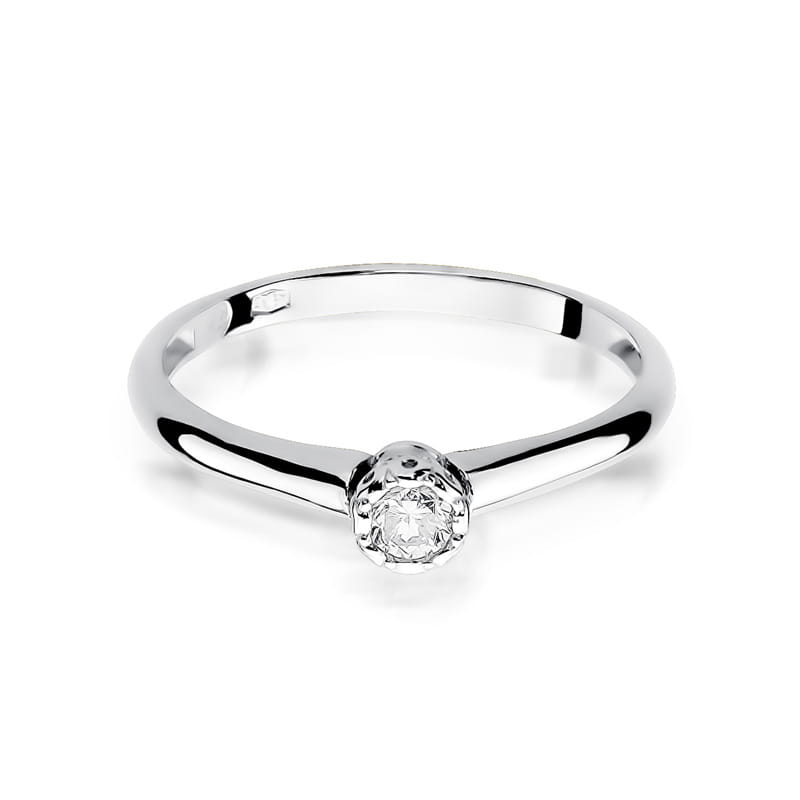 Inel Aur 9K cu Diamant Natural 0.13 ct