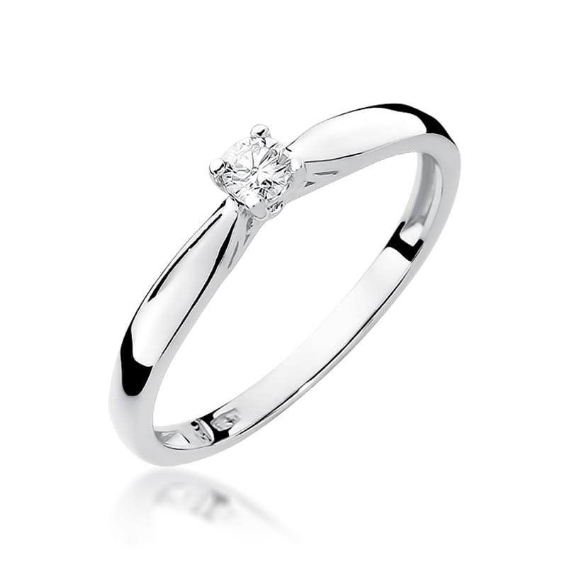 Inel Aur 9K cu Diamant Natural 0.10 ct