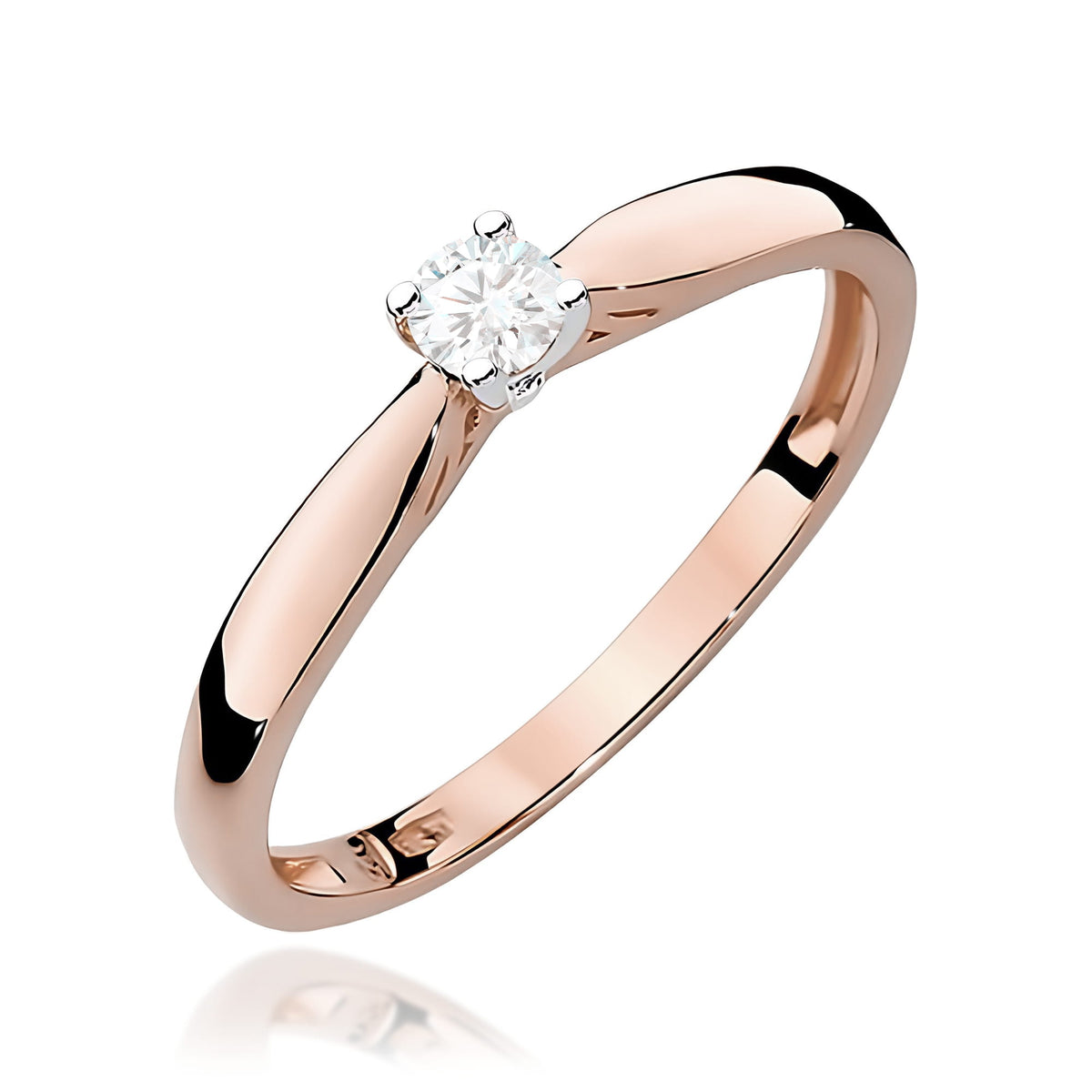Inel Aur 14K cu Diamant de Laborator 0.10 ct